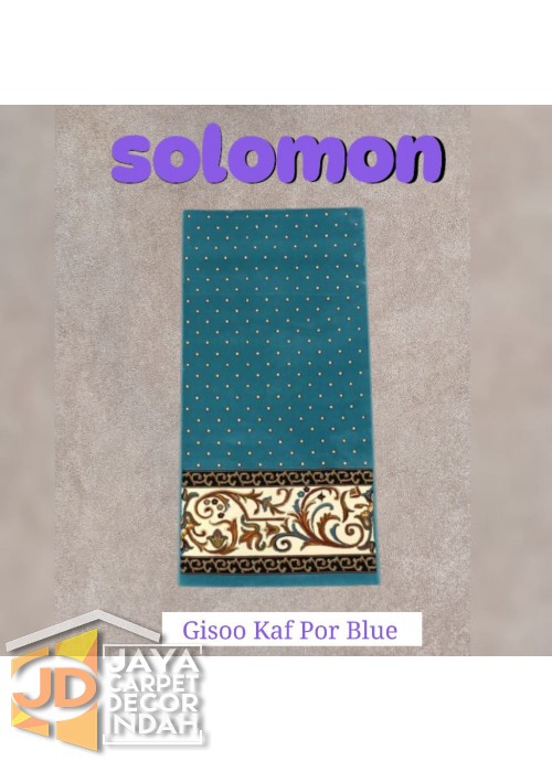 Sajadah Imam  Solomon  motif Gisoo Kaf Por Blue ukuran 60 x 120 cm & 60 x 150 cm